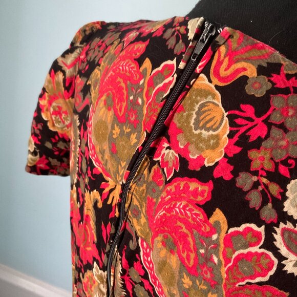 R.J. Stevens Red Floral Size 6 Jumpsuit - Picture 4 of 6